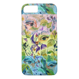 Handgemalt Elegant Feminine Eyes Farbige Blätter title_seo2