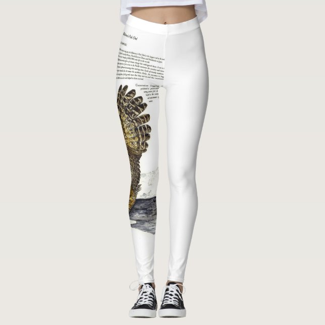 Handgemalt gedruckte, gefährdete Leggings (Vorderseite)