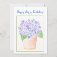 Handgemalt Loose Wassercolor Hydrangea Floral