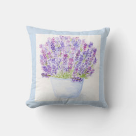 Handgemalt Loose Wasserfarbe Lavendel Blumenwirbel Kissen