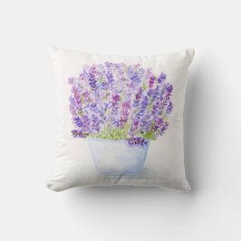 Handgemalt Loose Wasserfarbe Lavendel Kissen