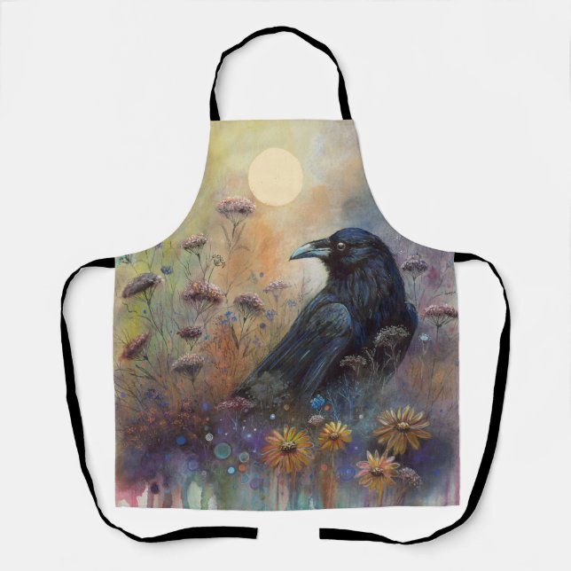 Handgemalt mit Wildblumen Schürze (Vorderseite)