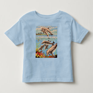 Handgemalt nach Anzahl Geliebte Delphine Kleinkind T-shirt