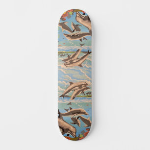 Handgemalt nach Anzahl Geliebte Delphine Skateboard