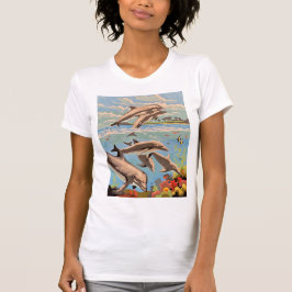 Handgemalt nach Anzahl | Geliebte Delphine | T-Shirt