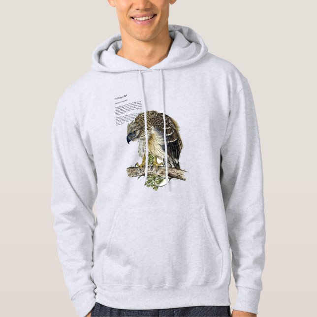Handgemalt Print gefährdete Adlerhoodie Hoodie (Vorderseite)