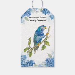 Handgemalt schöner Ultramarine Lorikeet Bird Geschenkanhänger