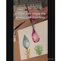 Handgemalt Wasserfarbe Rosa Weihnachtsbaum
