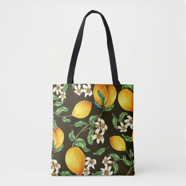 Handgemalt Wasserfarben-Muster Tasche (Vorderseite)