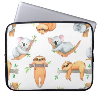 Handgemalt Wasserfarbmuster tropische niedliche An Laptopschutzhülle