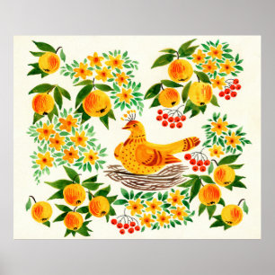 handgemalte Abbildung: Turtledove Poster