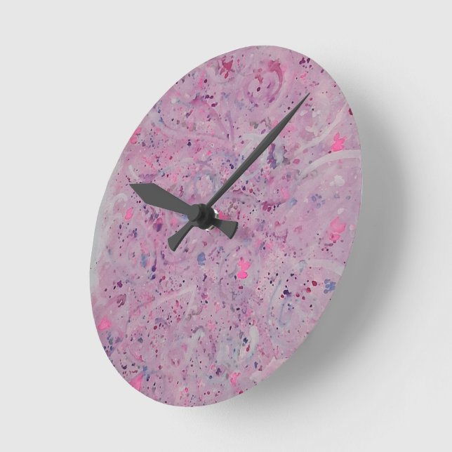 Handgemalte abstrakte Wanduhr (Winkel)
