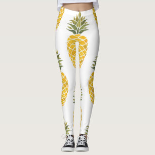Handgemalte Ananas: Aquarell Nahtlos. Leggings