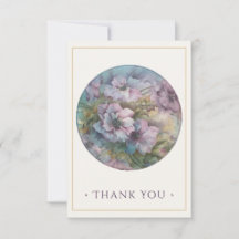Handgemalte Anemonen Dankeschön-Karte — Pflaume & 