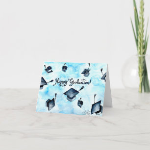 Handgemalte Aquarell-Abschluss-Karte