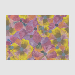 Handgemalte Aquarell-Blume Blumengeschenk Seidenpapier