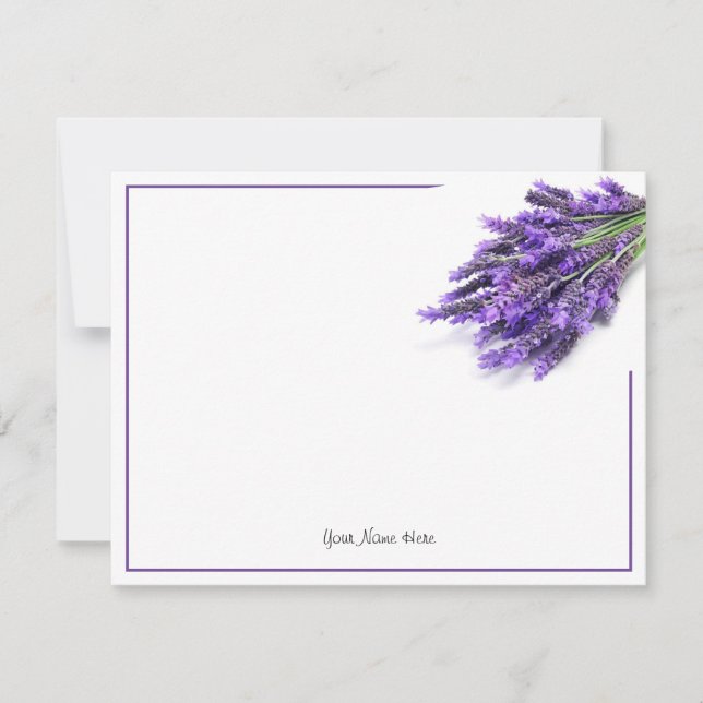 Handgemalte Aquarelllavenerkarte Mitteilungskarte (Vorderseite)