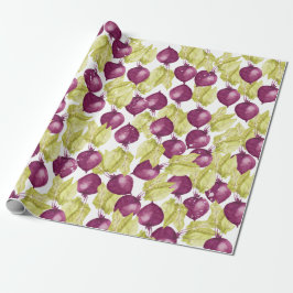 Handgemalte Beet Watercolor-Muster Geschenkpapier