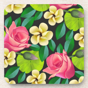Handgemalte Blume Design-67459 Getränkeuntersetzer