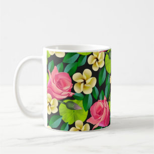 Handgemalte Blume Design-67459 Kaffeetasse