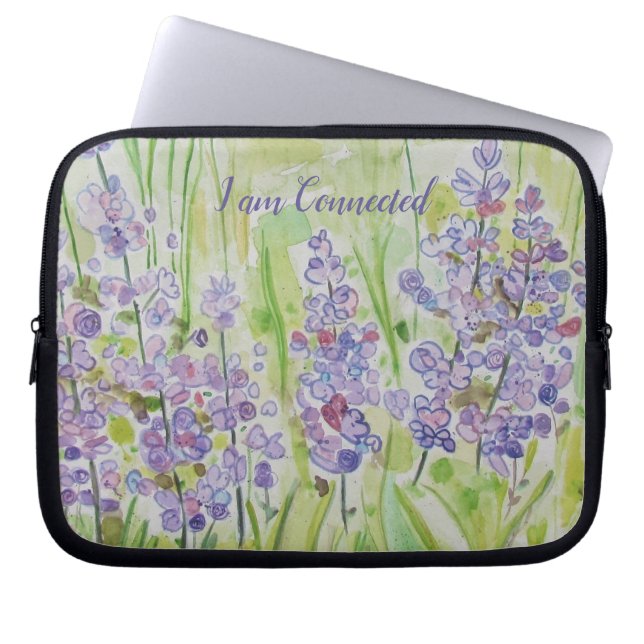 Handgemalte Blume, die ich angebunden habe - Lapto Laptopschutzhülle (Vorderseite)