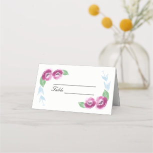 Handgemalte Blume Hochzeitsplatzkarten Platzkarte