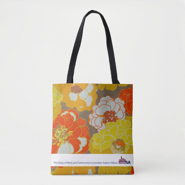 Handgemalte Blumenentwurfs-Museum LA Tasche (Vorderseite)