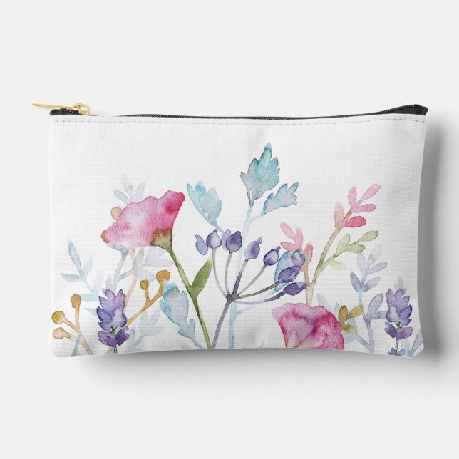 Handgemalte Blumenmuster Zubehörtasche (Vorderseite)