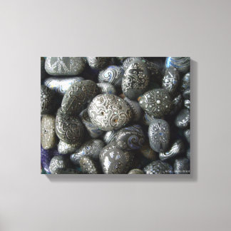 Handgemalte Boho Rocks von Julie Ann Stricklin Leinwanddruck