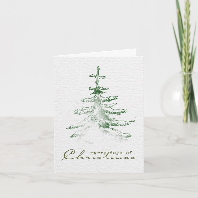 Handgemalte Briefmarke der frohen Weihnachten (Vorderseite)