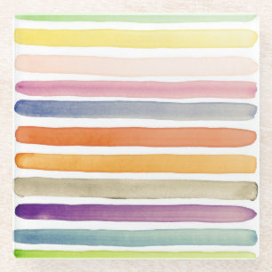 Handgemalte Bürstenanschläge des Aquarells, Fahn Glasuntersetzer