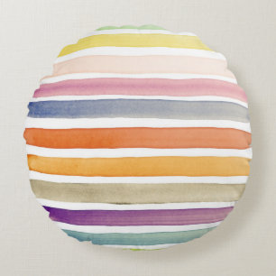 Handgemalte Bürstenanschläge des Aquarells, Fahn Rundes Kissen