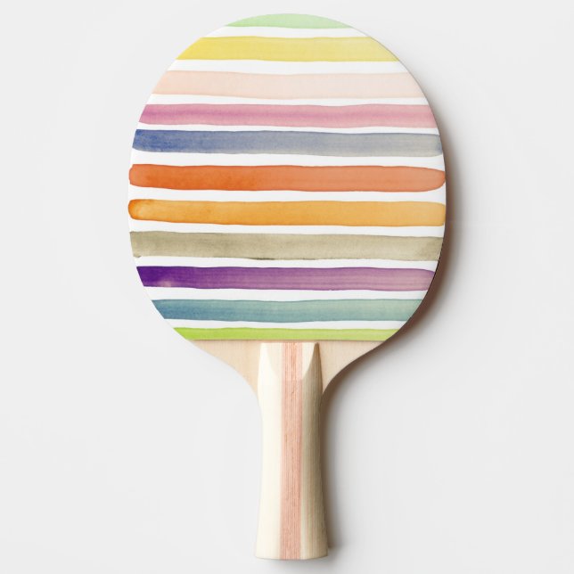 Handgemalte Bürstenanschläge des Aquarells, Fahnen Tischtennis Schläger (Vorderseite)