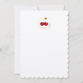 Handgemalte CHERRIES auf eleganten Papierböden Einladung
