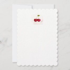 Handgemalte CHERRIES auf eleganten Papierböden Einladung