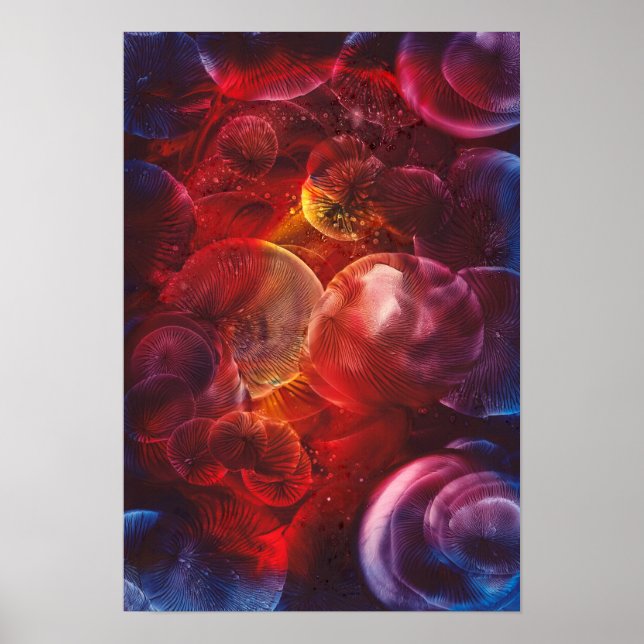 Handgemalte Deep-Space-Fantasy-Malerei Poster (Vorne)