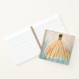 Handgemalte Engel-Spiral-Notebook (8.5 x 8.5) Notizbuch