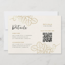 Handgemalte Gold-Blätter für Hochzeitsdetails Einladung