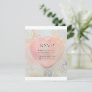 Handgemalte Göttin Herz RSVP Karte