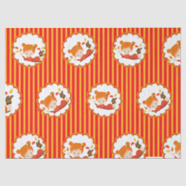 Handgemalte Herbst-Adorable-Girl-Gewebe Seidenpapier