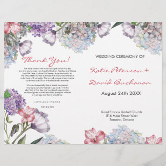 Handgemalte Hydrangea-Hochzeit