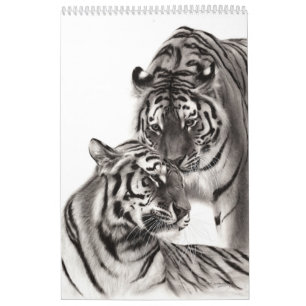 Handgemalte Katzen Wildtiere und Haustiere Kalender