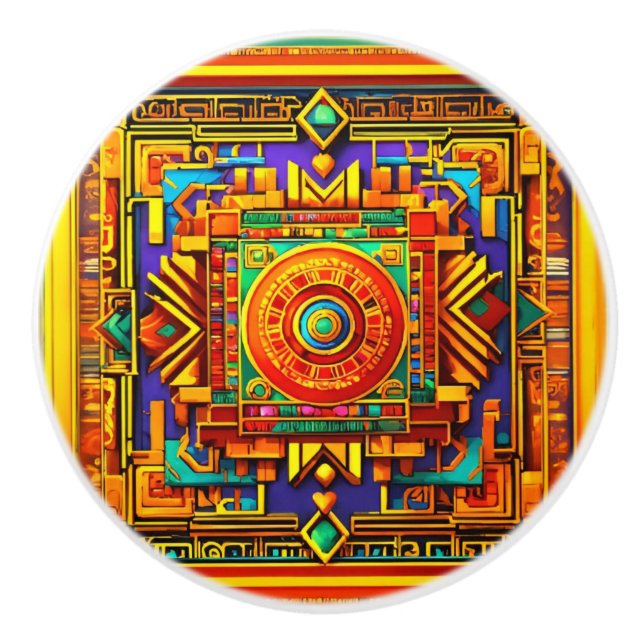 Handgemalte Keramik - Rumpf Keramikknauf (Vorderseite)