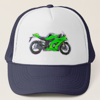 Handgemalte Kunst-Bürste Kawasakis Ninja ZX 10R Truckerkappe
