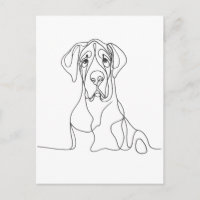Handgemalte Kunst der Great Dane Line