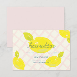 Handgemalte Lemon Hochzeitskarte Einladung
