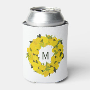 Handgemalte Lemon-Wreath-Monogramm kann kühler wer Dosenkühler
