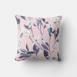 Handgemalte lila leavesart, Blume, wat Kissen