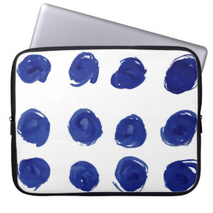 Handgemalte Nahtlose Polka-Punktmuster Laptopschutzhülle