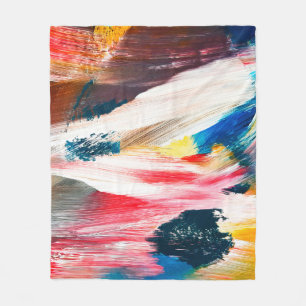 Handgemalte Ölgemälde. Abstrakter Kunsthintergrund Fleecedecke